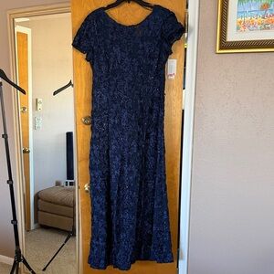 Alex Evenings Midnight Blue Maxi Dress